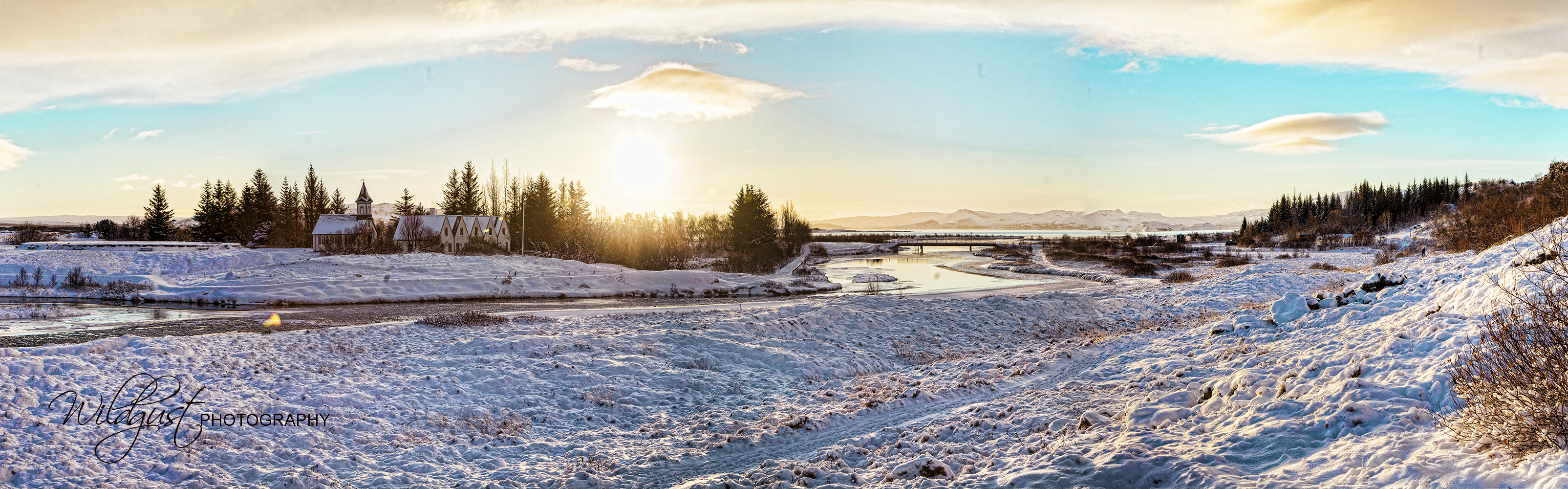 Panorama of Pingvellier National Park, Iceland